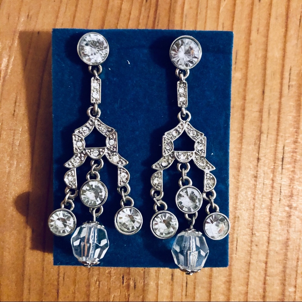 Avon Crystal Rhinestone Chandelier Earrings